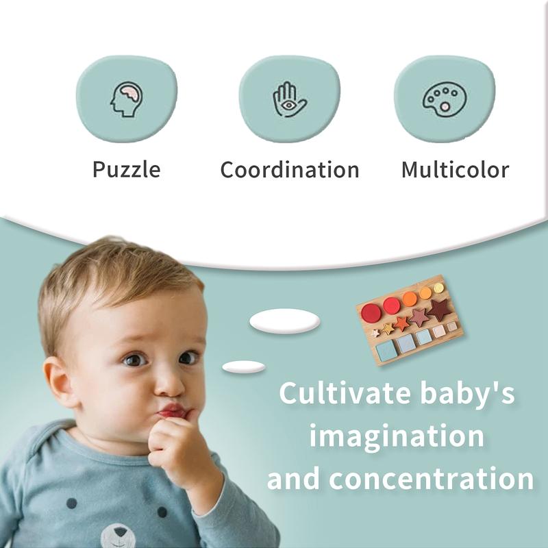 Baby Montessori Toy BPA Free Silicone Geometric Building Block 1-3 Years Children Stacking Game Education Puzzle Toy Baby Gift
