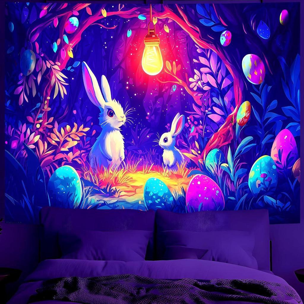Bvbox Dark Night Easter UV Reactive Tapestry