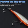 50Pcs Inline Single Hooks Replacement Fishing Barbed Hooks for Fishing Spoon Spinner Lures Baits Inline Circle Hooks