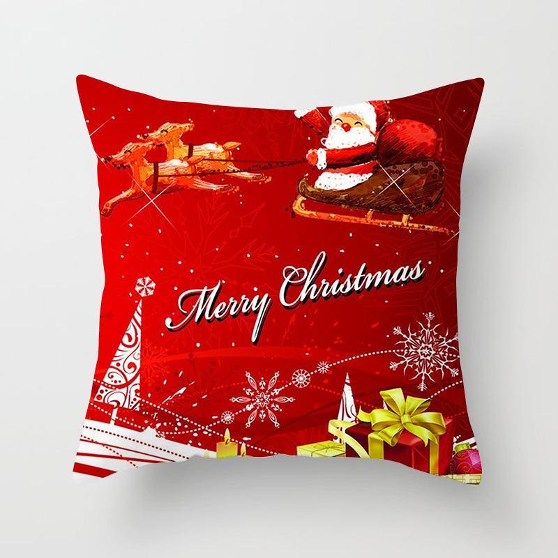 Festliche Weihnachtskissen Nordische Weihnachtsbäume Druck Kissenbezug Nachttisch Zuhause Rückenabdeckung