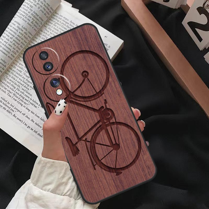 

Wolf Bike Butterfly Wood Case For Honor Magic 7 Pro 6 5 Lite Cover For Honor 200 400 50 70 90 X9 X8a X8b X9a X9b X9c Honor 400 Pro