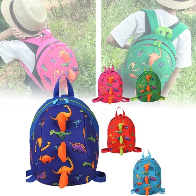 Print Backpack Dinosaur Children Oxford Cloth Fabric Kids Dino Polyester Bag