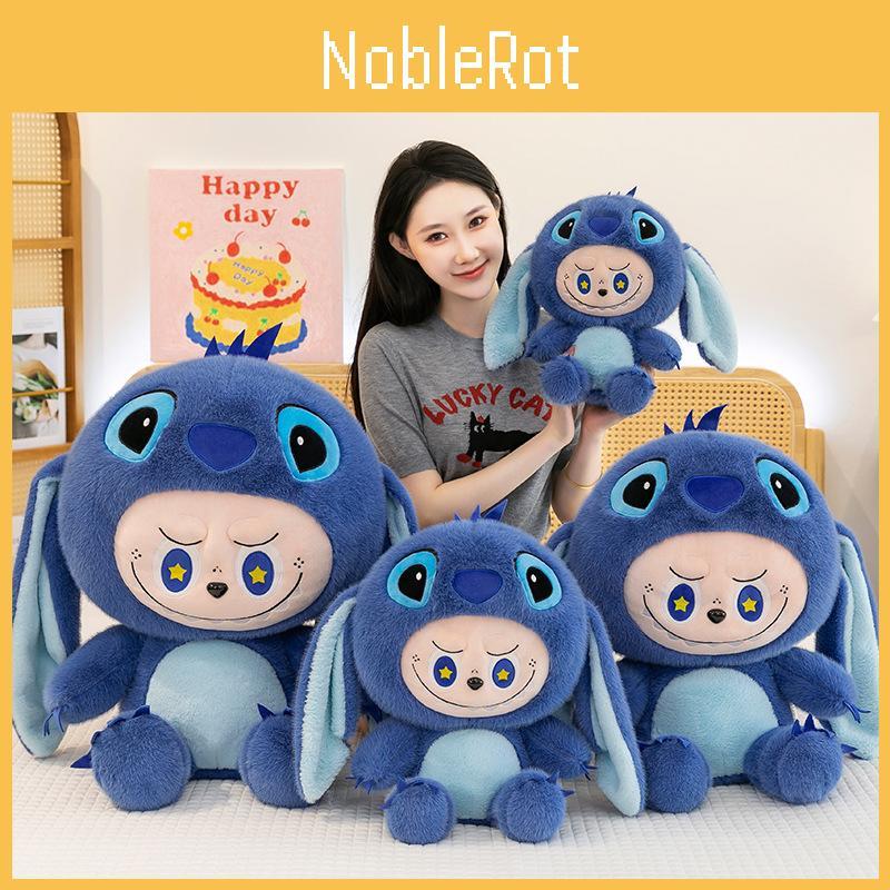 Stitch Labubu Plüschtier Hasenkissen für Mädchen, Geschenk, weiche Tierdekoration