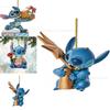 Enchanting Cartoon Anime Stitch Acrylic Pendant Christmas Tree Decoration Diy Crafts