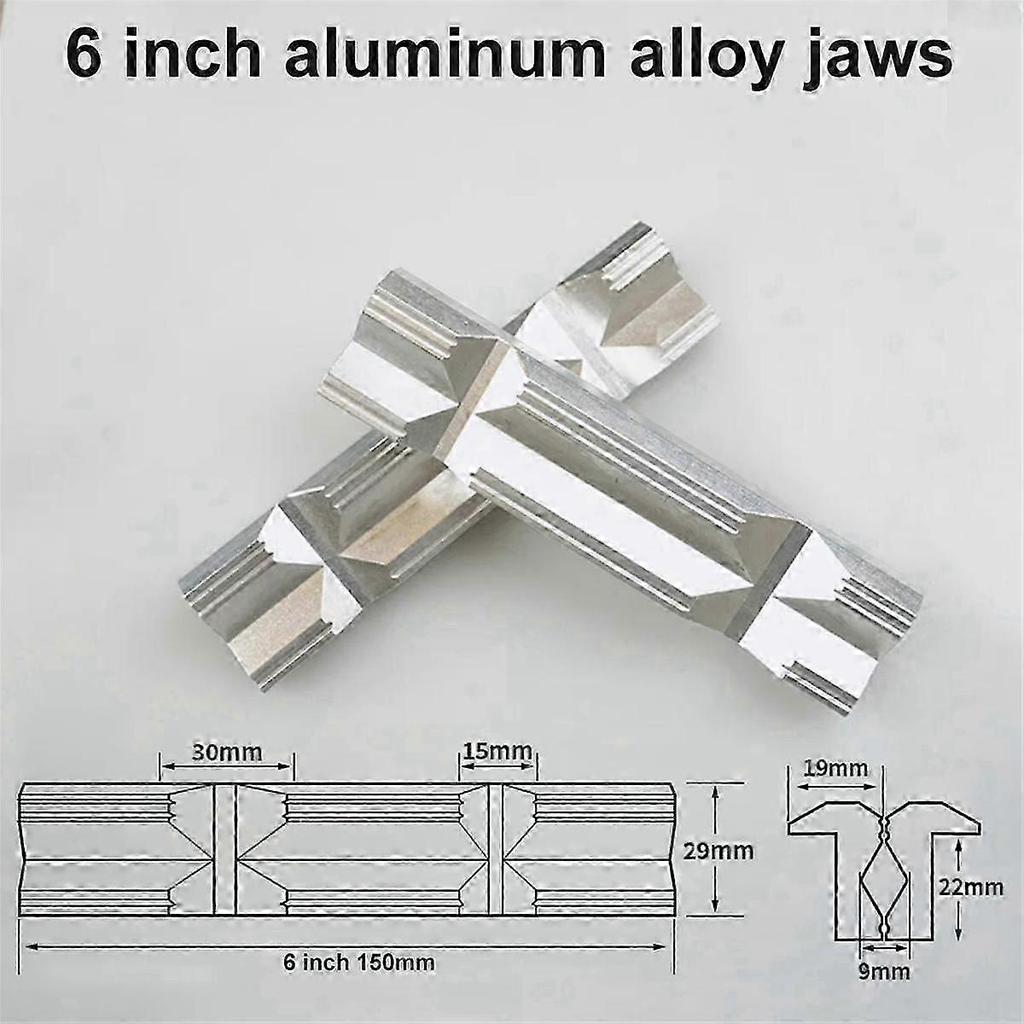 Vise Hard Jaw Clamp Aluminum Alloy Jaw Vise Protective Cover Jaw Magnetic Vise 4 Inch