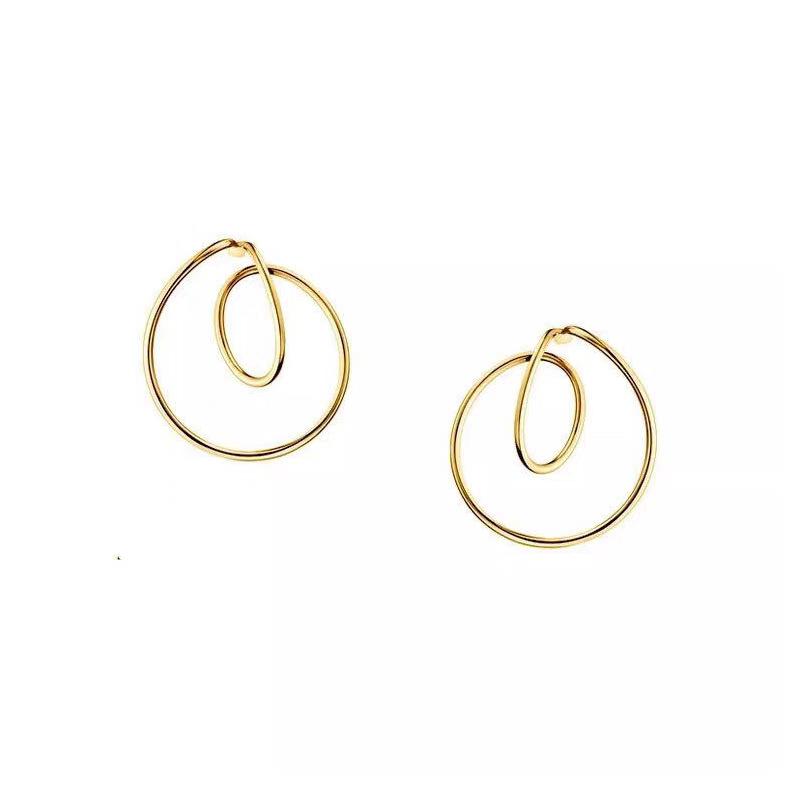 Geometric Ear Clips, Minimalist Niche Design, Spiral Retro Cold Wind Without Earrings, Earrings, Earbone Clips.