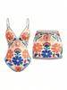 Bohemian 2026 European & American Style Flowy Holiday Casual Fashion Spaghetti Strap Women's Swimsuit.