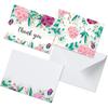 Clickedin Thank You Cards, Stylish Floral Printed, 24 Cards and Envelopes