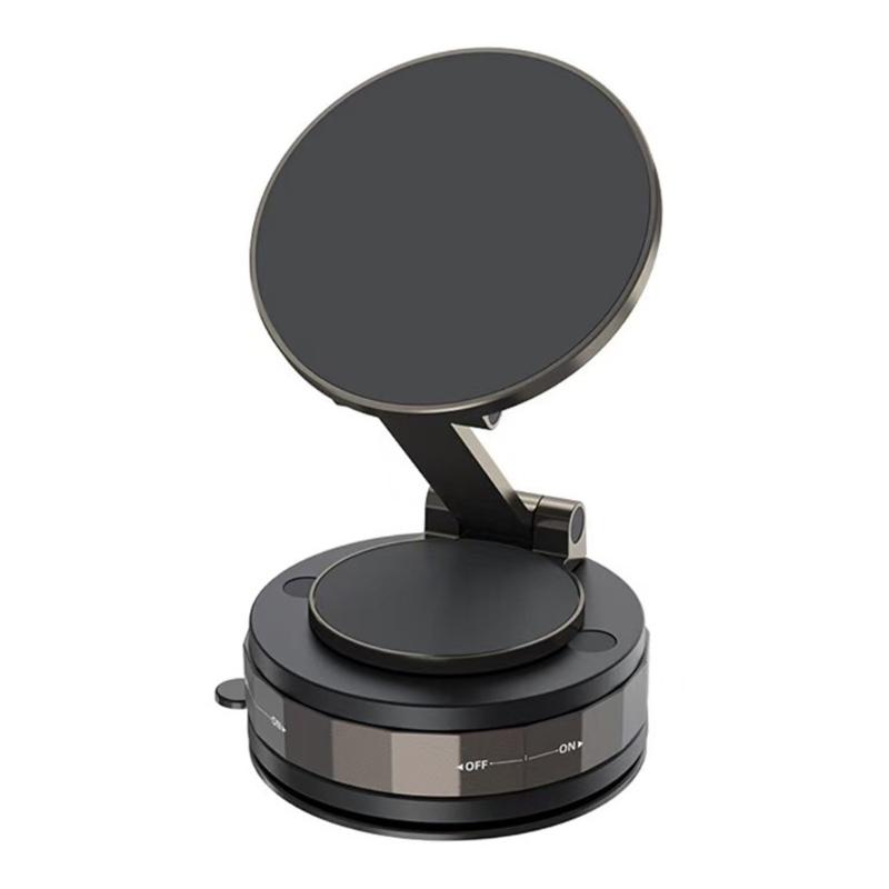 Strong Magnetic Car Phone Holder Adjustable Stand with Vacuum Suction Base for Multiple Surfaces Dashboard Installation