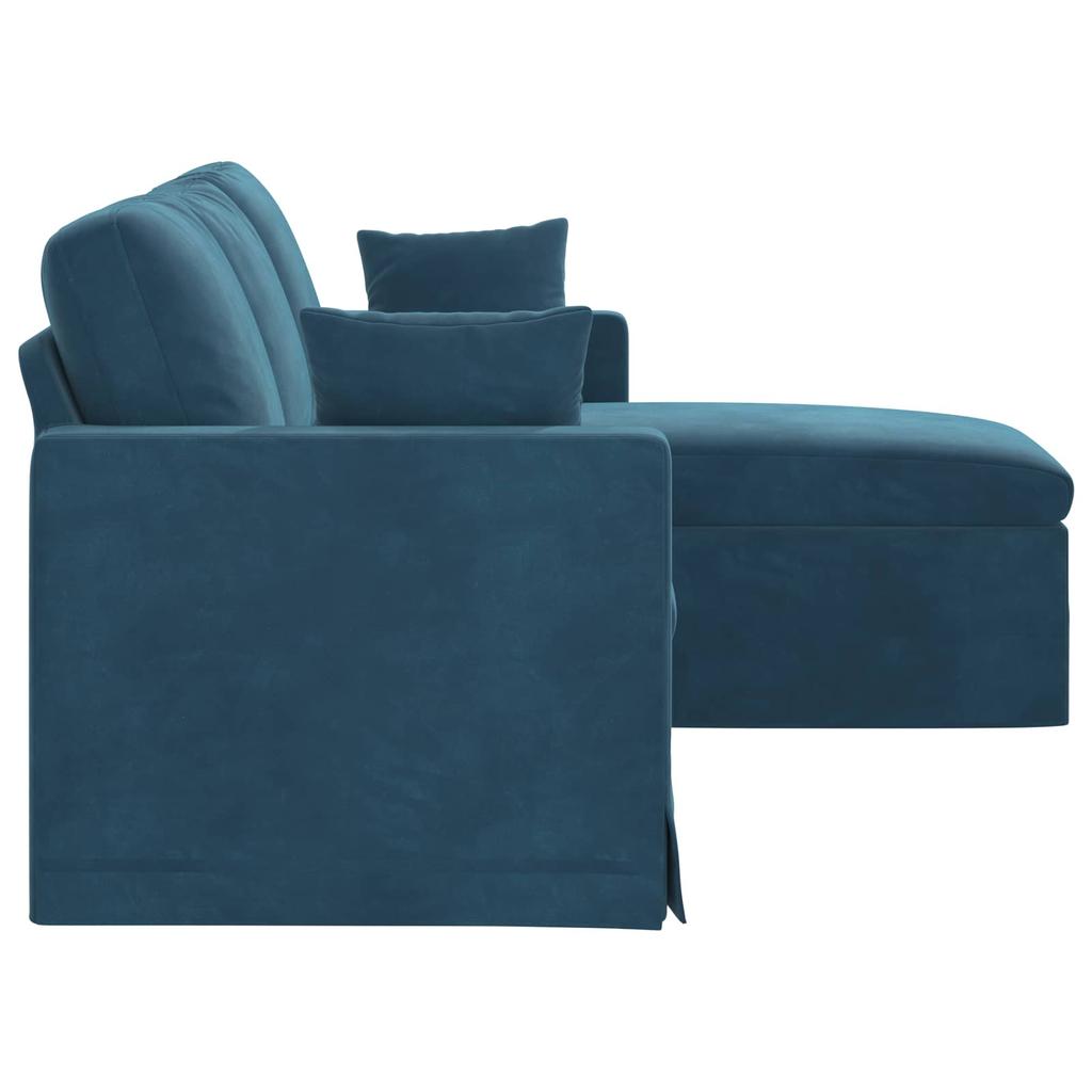 Blue Sofa 178 X 134 X 80 Cm Velvet