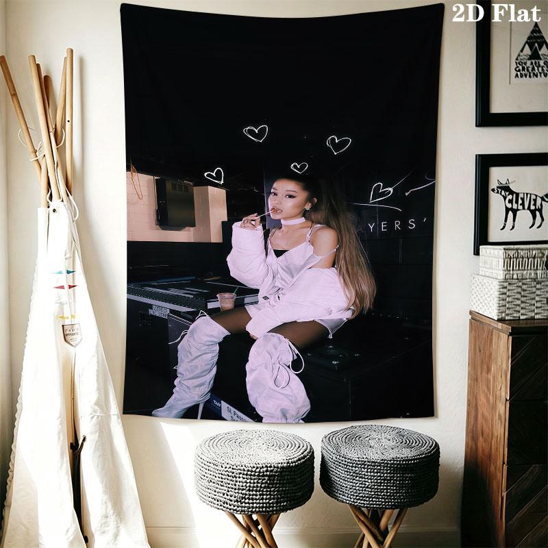 Ariana Grande Queen Wall Hanging Printed Fabric Blanket Decorative Tapestries for Bedroom Living Room Home Decor