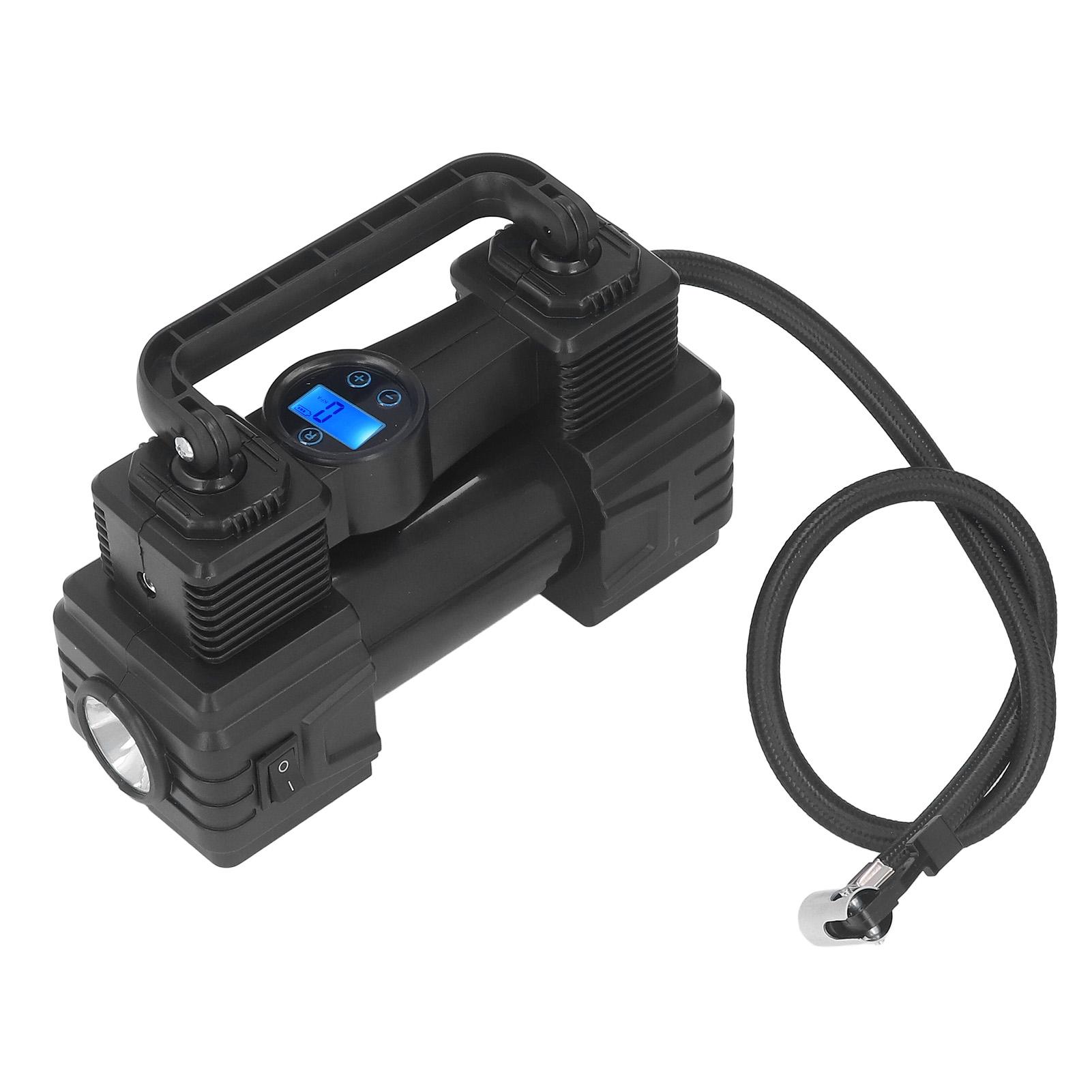 

12 В воздушный компрессор, сверхмощный насос 120 фунтов на квадратный дюйм, портативный насос для накачивания шин со светодиодной подсветкой для автомобилей, автофургонов, шаров