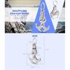 Grappling Gravity Hook Survival Carabiner Stainless Steel Multifunctional Rescue EDC Tool Tactical Emergency Key Chains for Outdoor Climbing