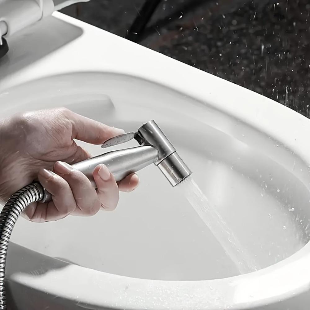 Edelstahl Bidet Toilettensprüher Set Sprühwasser Badezimmer Handheld Bidet Sprayer Toilettendusche Toiletten Zubehör