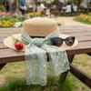 Printed Embroidery Lace Scarf Thin Lace Scarves Fashion Flower Scarf  Beach