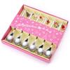 Ins Style Cutlery Set Stainless Steel Coffee Spoon Stirring Spoon Christmas Gold Coffee 6 Piece Set Gift Box Packaging