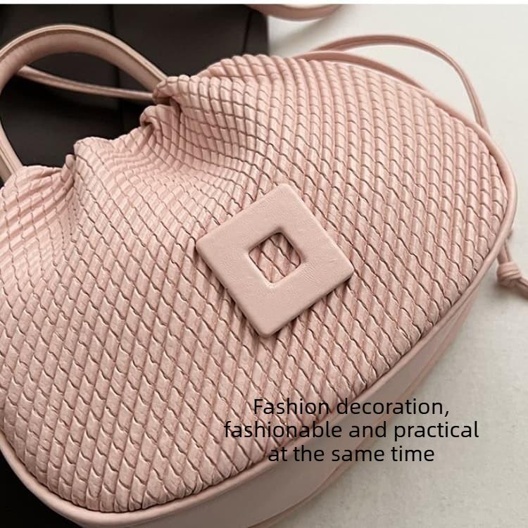 Bolsa de ombro feminina elegante com textura
