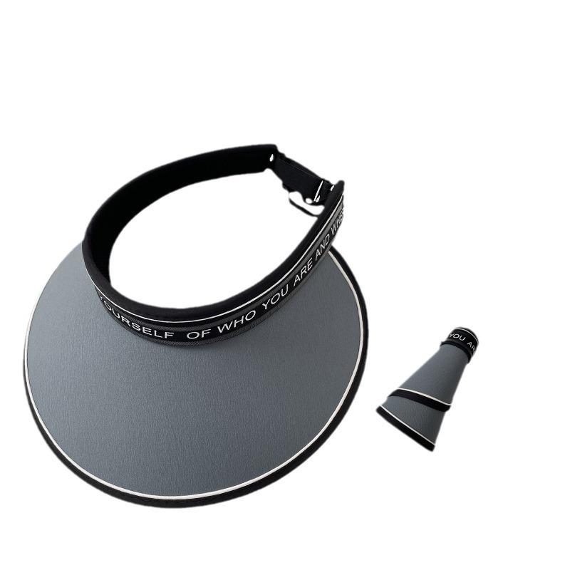 Women's summer sun protection visor hat, versatile for outdoor trips, large brim to cover the face, foldable bucket hat, UV protection beach hat