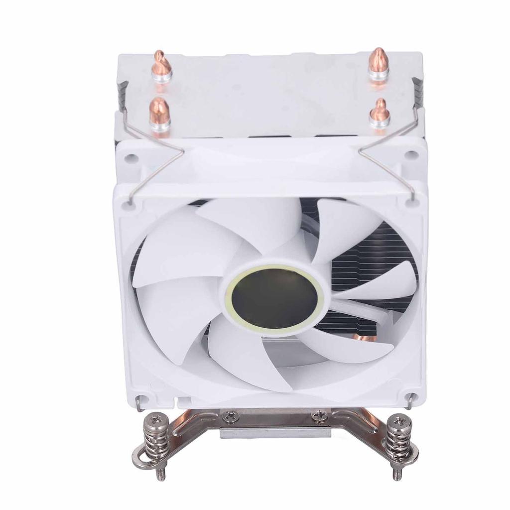 CPU Cooling Fan 3.54in 2 Heat Pipes 3pin 12VDC 2000RPM Hydraulic Bearing CPU Air Cooler with Backplate for Intel 775