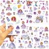 Little Princess Sofia Jigsaw Puzzle Stickers - 8 Sheets, Cartoon Character, Self-Adhesive, Waterproof.