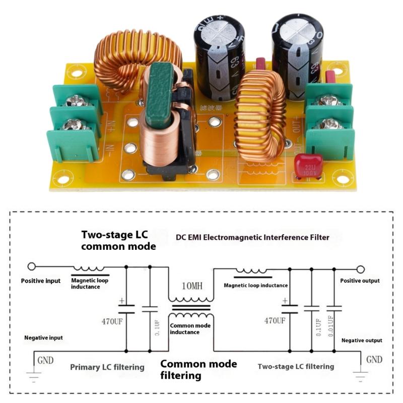 Professional 10A LC Power Filter Electromagnetic Interferences Filter Board High Frequency Power Filtering Module