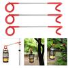 3Pcs Outdoor Tent Camping Multifunction Steam Light Hook Sshaped Hanger Twoway Hook Red