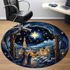 1pc Christmas Scene Chair Carpet for Office, Soft Comfortable Mat For Office, Living Room, Bedroom, Machine Washable Carpet Yy251112035