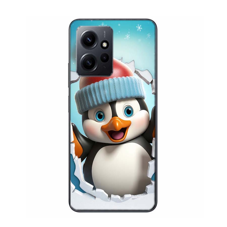 Cute Little Penguin Phone Case For Redmi Note 14 15 Pro 5G 13 12 Pro Plus 11 11T 11E 11S 10 Pro 10S 9 9S Cover Cell Clear TPU Ca