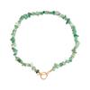 Large Special-shaped Pearl OT Buckle Necklace Femininity Simple Green Turquoise Necklace