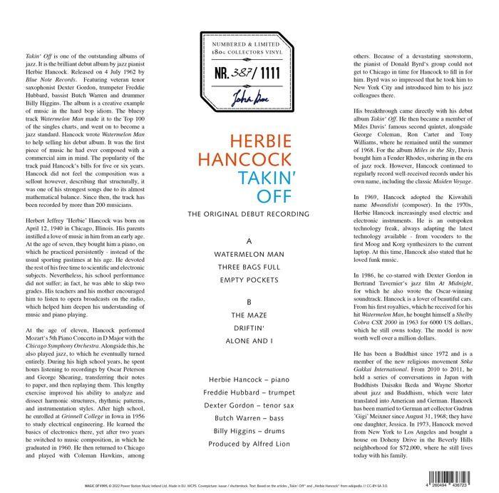 Vinyle variete internationale takin' off (the original recordings) édition collector vinyle bleu marbré