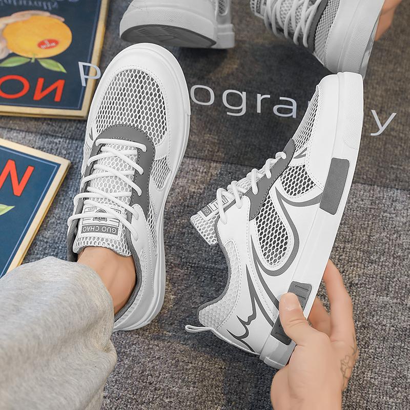 Heren Sportschoenen Zomer Ademend Casual Skateboard Schoenen Plus Size Witte Hardloopsneakers Schoenen voor Studenten