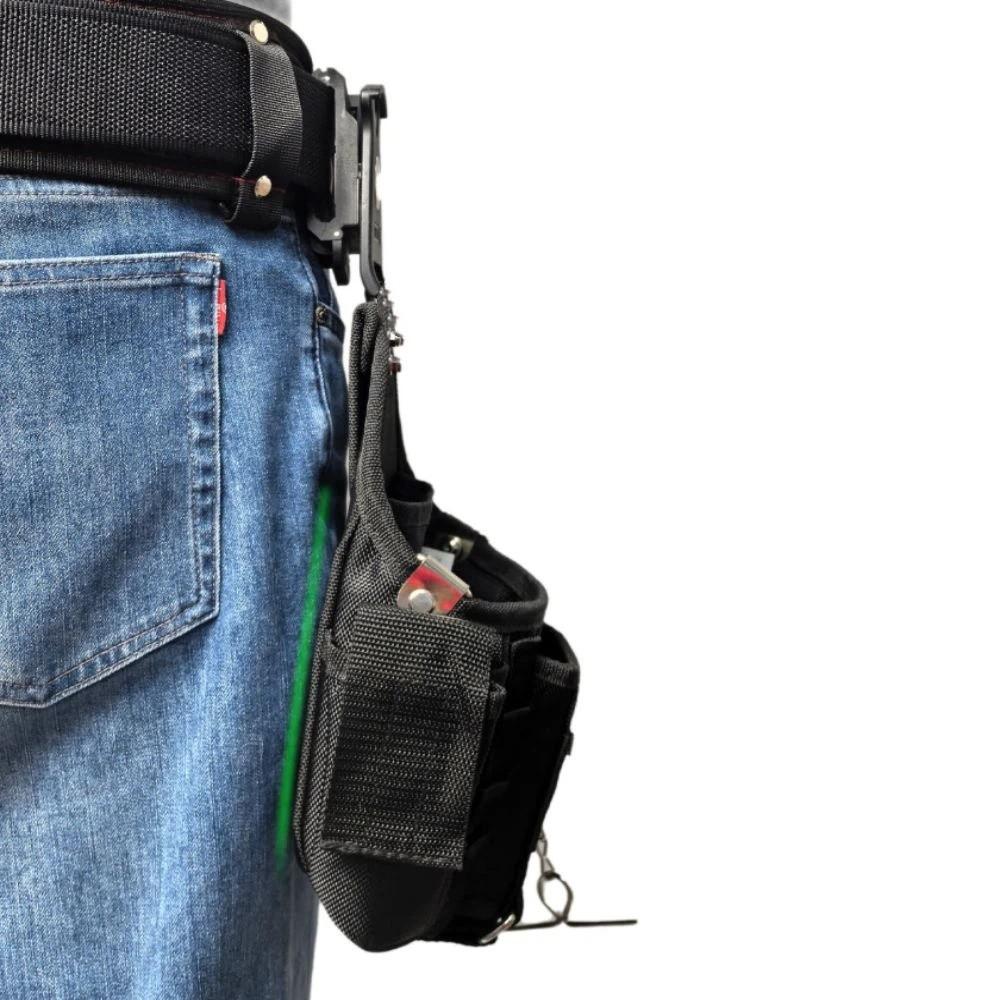 Quick Install Design Rotatable Quick Hang Hook Electrician Waist Belt Pouch Daily Repair Scenarios