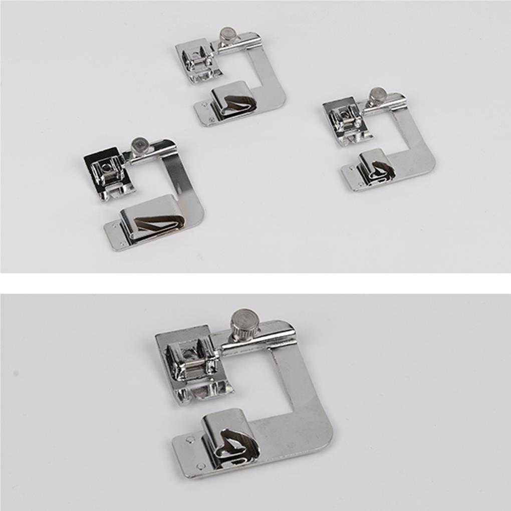3Pcs Rolled Hem Feet Set Non-slide Handmade Multi-Function Foot Presse Non-stick Sewing Accessories Knitting Accessory