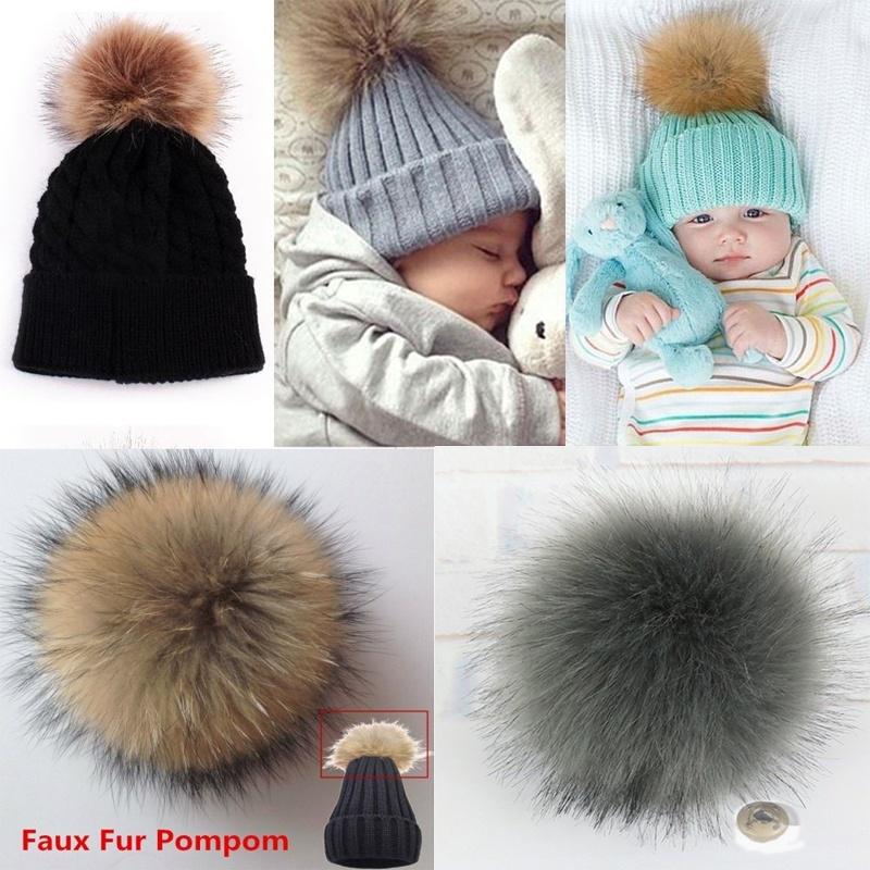 12cm 1Pc Fashion Women Raccoon Fur Pompon Keychain With Button Soft Fox Fur Ball