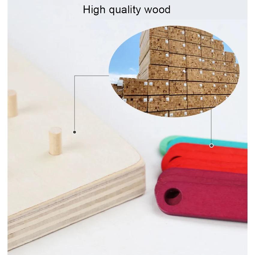Montessori Baby Creative Toy Graphics Geometric Pegboard Puzzle with Cards Childhood Educational Toy for Preschool Children Kids
