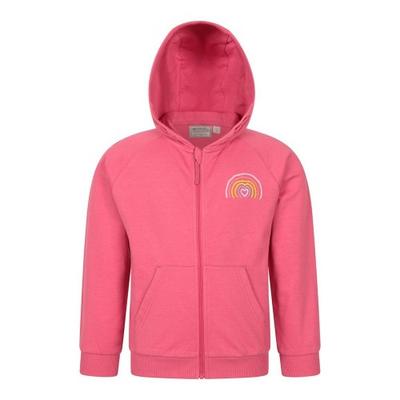 Childrens/Kids Rainbow Heart Full Zip Hoodie