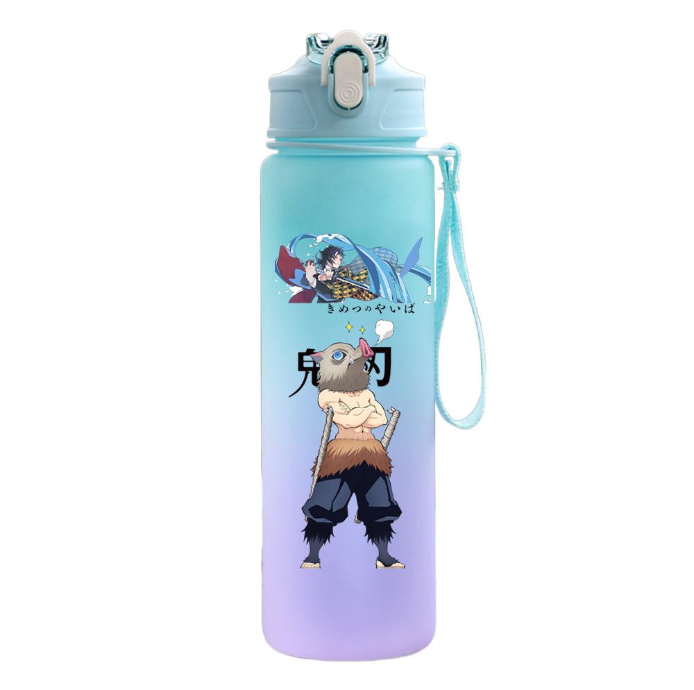 

750Ml Water Bottle Cartoon Demon Slayer Printed Large Capacity Drinking Cup Portable Outdoor Sports Water Cup Children Kid Gift