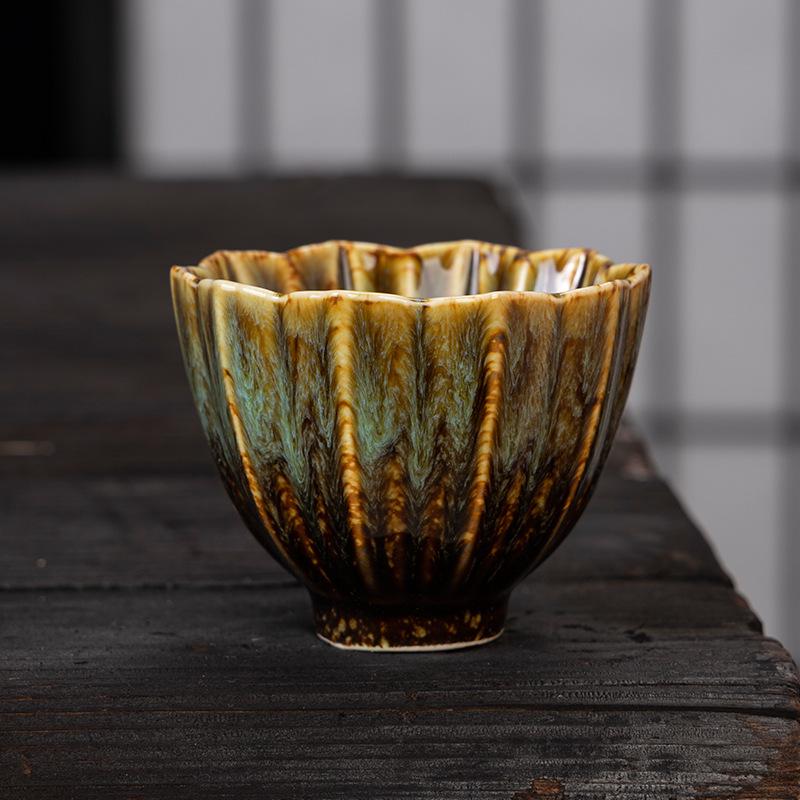 Japanese-style Kiln Change Ceramic Teacup Creative Master Teacup Retro Single Cup Household Kung Fu Tea Set Teaware Utensils