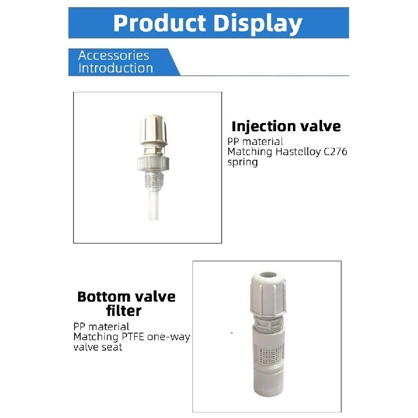 Electromagnetic Diaphragm Metering Pump 1-20L/H Dosing Pump for Acidic Chemicals Chlorine Water Treatment Precision Dosing Pump