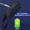 Penis Sleeve Vibrating Cock Ring with Clitoral G Spot Dual Stimulator APP Control Penis Ring Extender Adult Sex Toys for Men