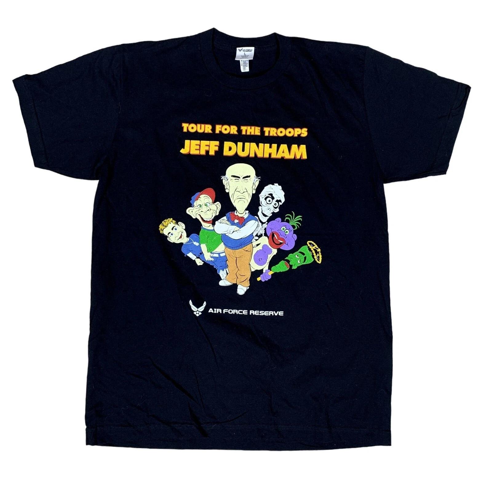 Jeff Dunham Air Force Reserve Tour 100% Cotton Black T-Shirt Size Large 3XL