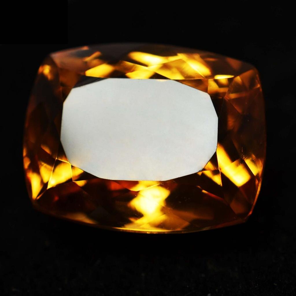 Natural Yellow Sapphire Loose Gemstone Ceylon 8.66 Ct Dark Cushion Cut September Birthday Birthstone
