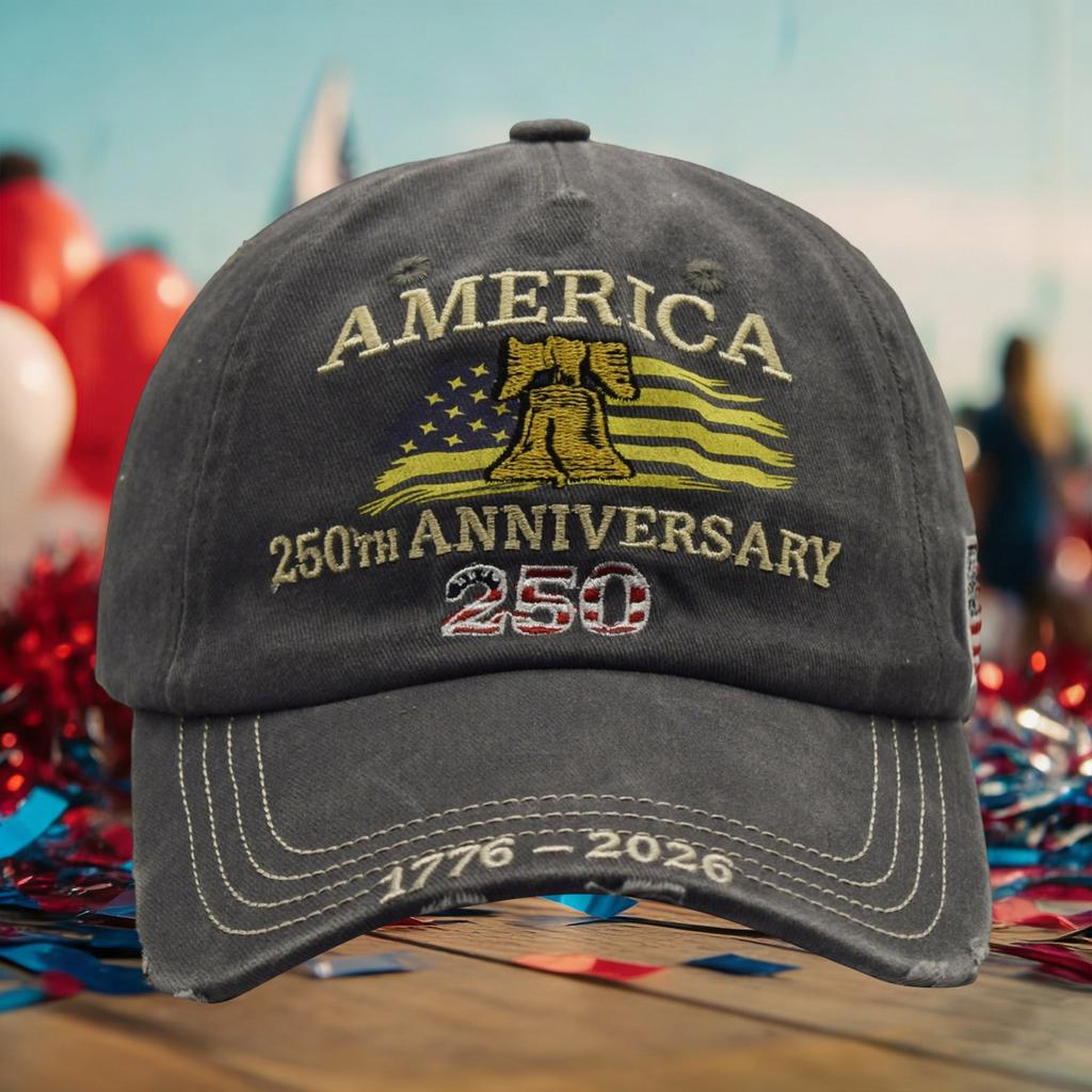 America's 250th Anniversary Embroidered Hat | Stylish & Versatile