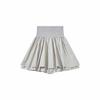 Japanese Niche Double-Layered Ribbed Waist Gray Ballet-Style Fluffy Skirt for Women
