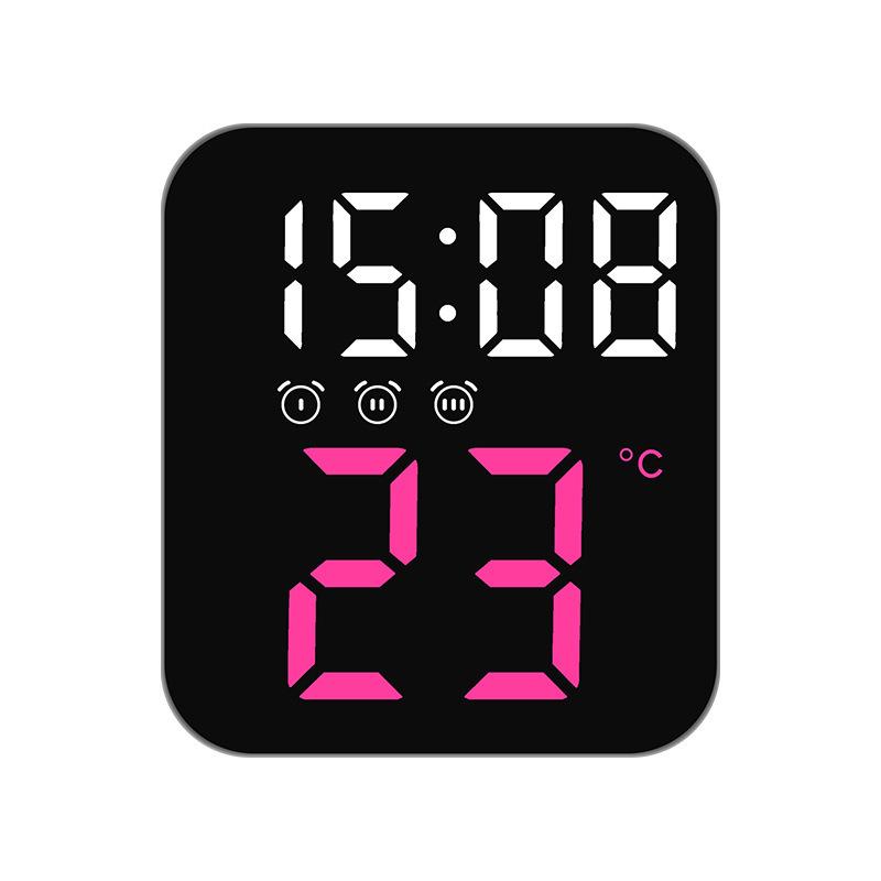 

LED Temperature Clock with Three Alarms - Versatile Wall Clock for Any Room (Model 8015)