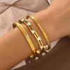 Stainless Steel Glossy Clasp Bracelet, Creative Design, European & American Style.