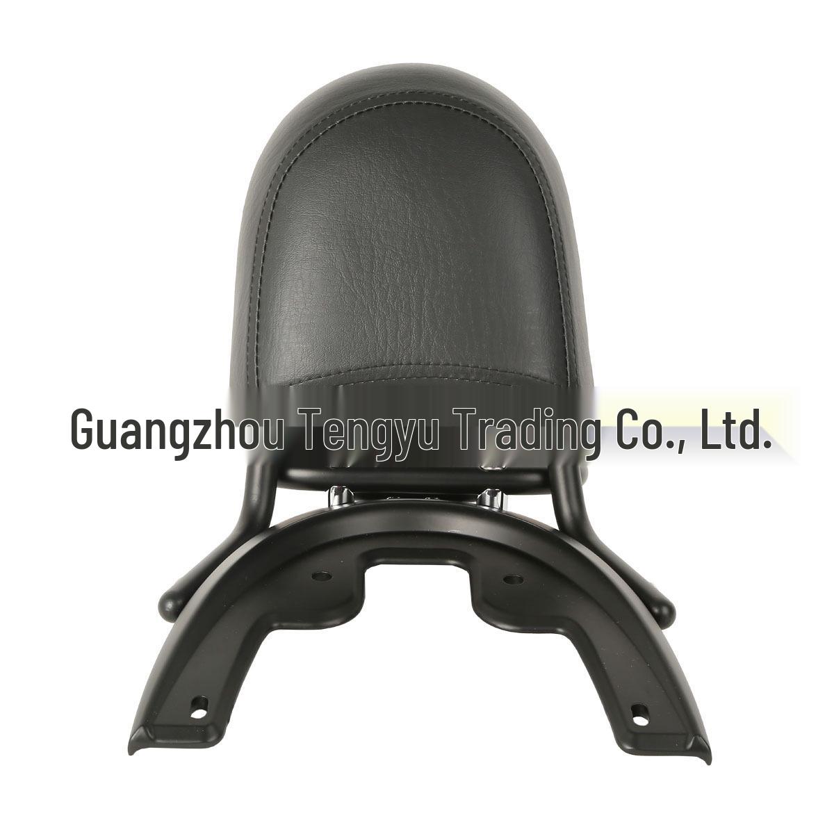 

Motorcycle Backrest & Luggage Rack Base Plate Set – Modified Black Rear Tail Rack Metal and Leather чёрный