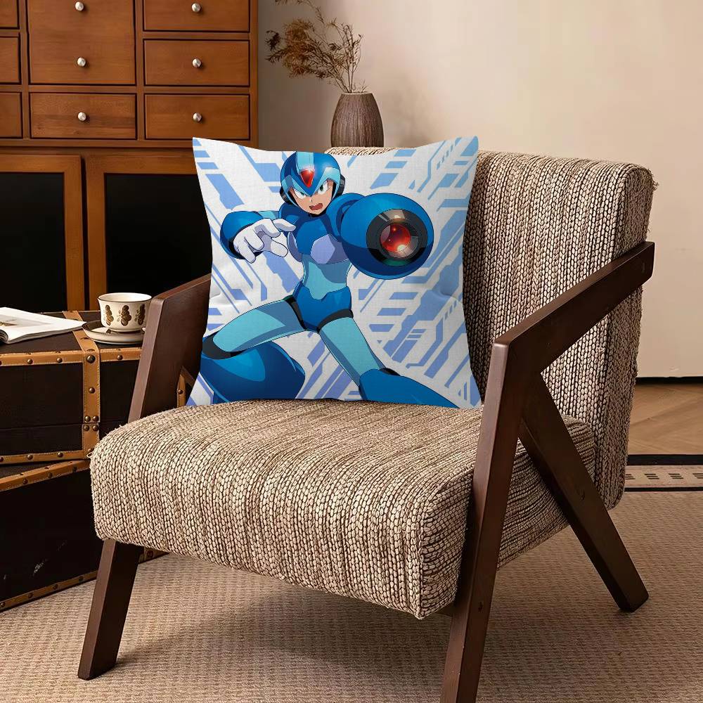 Game Megamans   Trendystyle decorative throw pillow cover insert not included fauxembroidery design RRockman