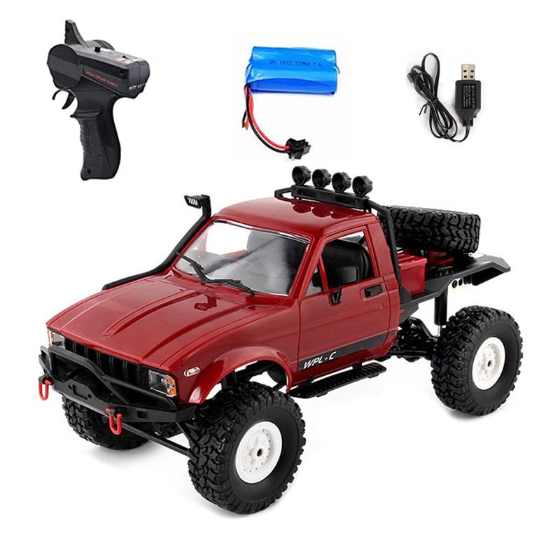 WPL C64-1 C14 RC Car 4WD 1/16 2.4G Off-Road Climbing Control Truck Pickup Remote Control Car Model Boy Kid Adult Toy Gift