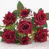 Hochwertiger Rosenstrauß mit 7 künstlichen Blumen für die Inneneinrichtung